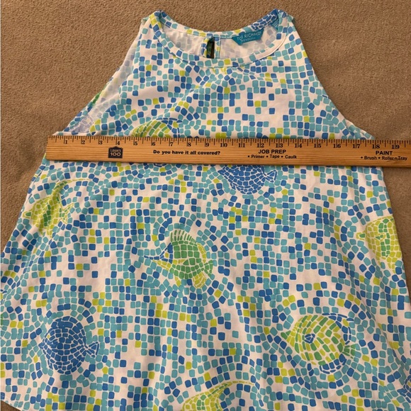 Tori Richard Tile We Meet Again Nova Shirt Size Medium Sleeveless - Picture 5 of 9